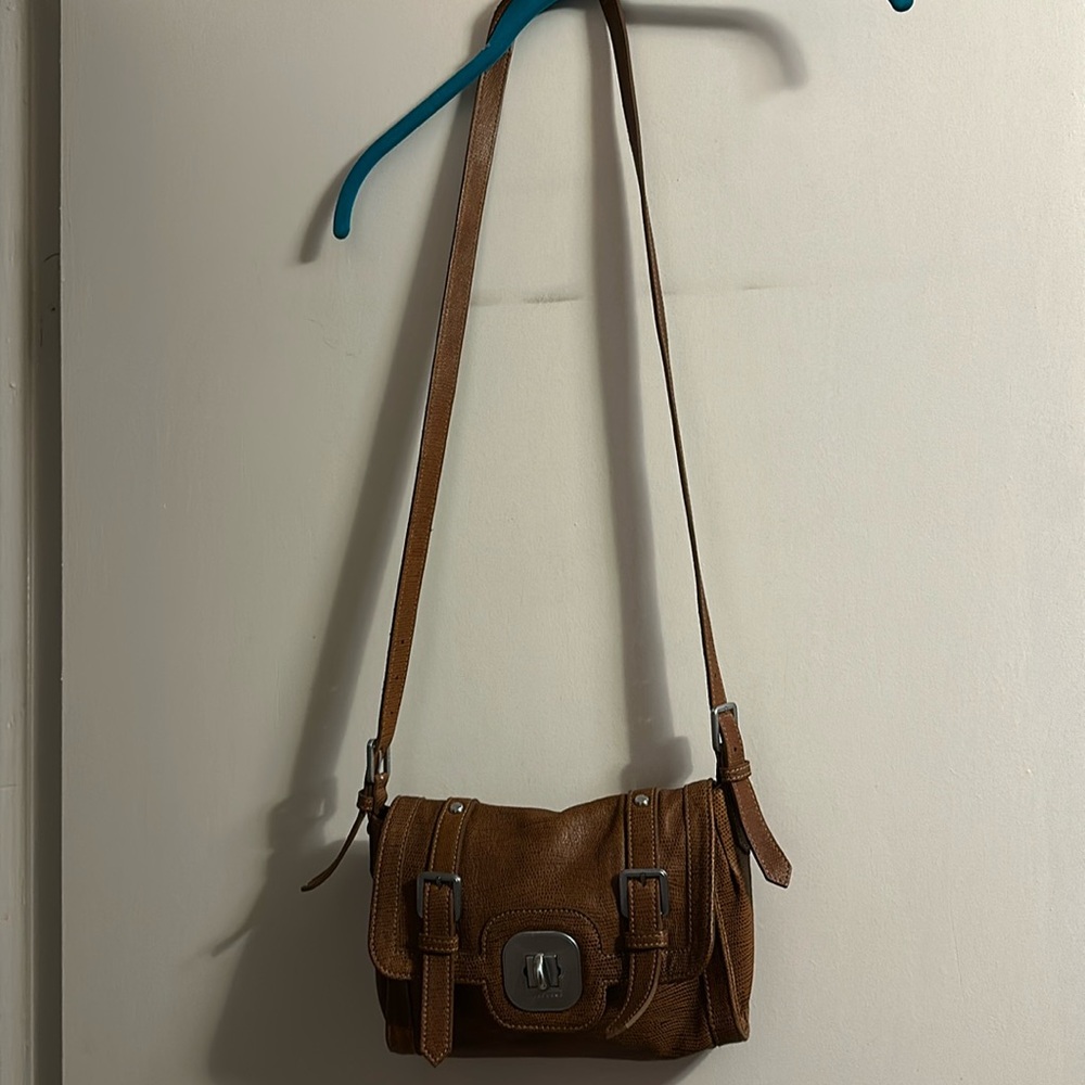 Longchamp gatsby cross body brown leather